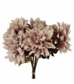 Pack of 6 x 55cm Dahlia Flower Stem - Dusty Pink