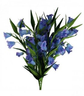 Pack of 6 x 100cm Trumpet Artificial Flower Stem Blue