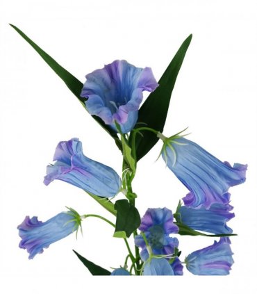 Pack of 6 x 100cm Trumpet Artificial Flower Stem Blue