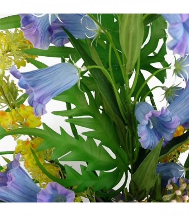 Pack of 6 x 100cm Trumpet Artificial Flower Stem Blue