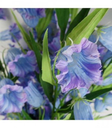 Pack of 6 x 100cm Trumpet Artificial Flower Stem Blue