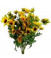 Pack of 6 x 70cm Artificial Yellow Daisy Flower Spray