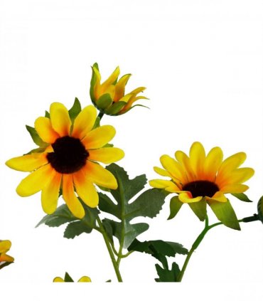 Pack of 6 x 70cm Artificial Yellow Daisy Flower Spray