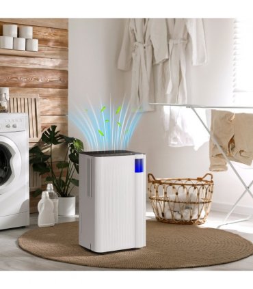 HOMCOM 12L Dehumidifier with Filter, Auto Defrost, Children Lock, for Home