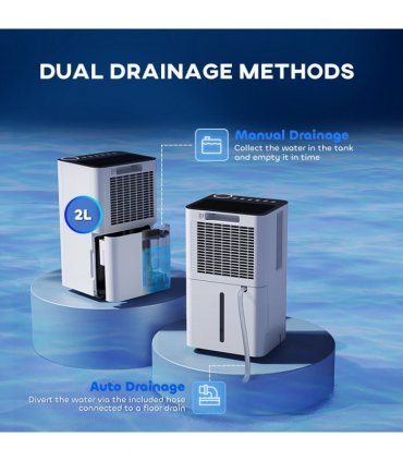 HOMCOM 12L Dehumidifier with Filter, Auto Defrost, Children Lock, for Home