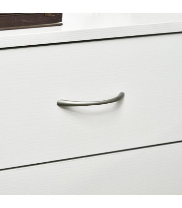 HOMCOM Modern 3 Drawers Side Cabinet Wooden Bedside Table White