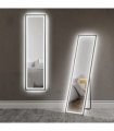 HOMCOM 150 x 40cm Full Length Mirror w/ Adjustable Lights Metal Frame Black