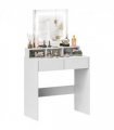 HOMCOM Dressing Table with Mirror, LED Lights, Drawers, for Bedroom, White