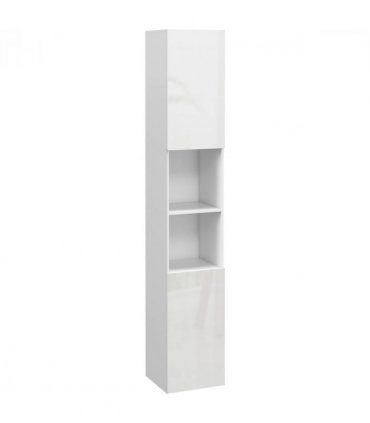 kleankin High Gloss Bathroom Storage Cabinet with Adjustable Shelves White