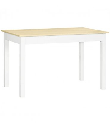 HOMCOM Dining Table for 4 to 6 Kitchen Table with Thick Legs Oak Wood Grain