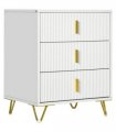 HOMCOM 3 Drawer Dresser, Chest of Drawers Storage Cabinet, White