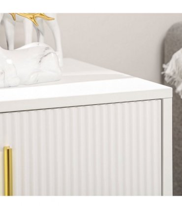 HOMCOM 3 Drawer Dresser, Chest of Drawers Storage Cabinet, White