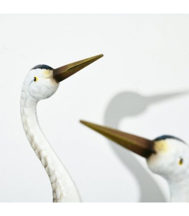 Outsunny Crane Garden Ornaments, 2 PCS Steel Garden Statue Set Multi-Colour