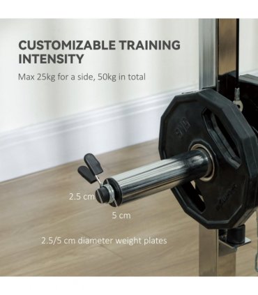 SPORTNOW Multi-Gym Smith Machine Power Cage for Home Gym Weight Lifting