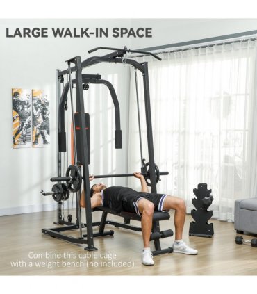 SPORTNOW Multi-Gym Smith Machine Power Cage for Home Gym Weight Lifting