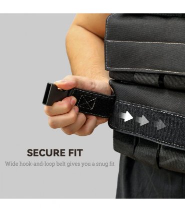 30KG Adjustable Weighted Vest with 30 Metal Weights, Running Weight Vest
