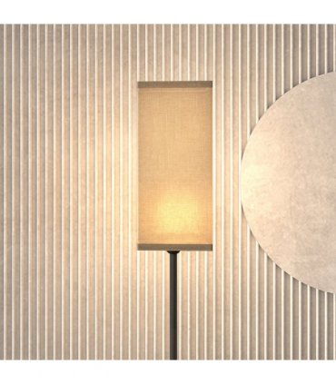 HOMCOM Standing Floor Lamp with Linen Shade for Living Room, Bedroom, Black