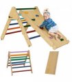 AIYAPLAY Toddler Climbing Frame, Wooden Indoor Pikler Triangle Set