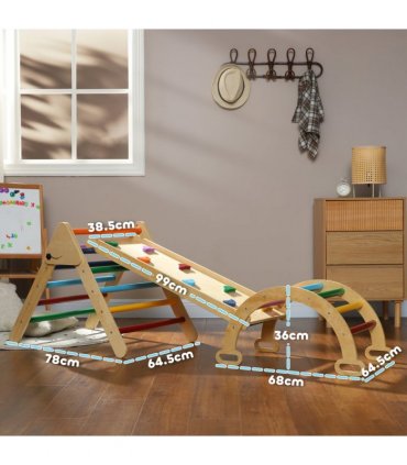 AIYAPLAY 5 in 1 Toddler Climbing Frame with Ramp, Arch, for 18-48 Months