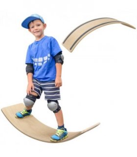 AIYAPLAY Kids Wooden Balance Board for Children, for 3-8 Years Old, Natural