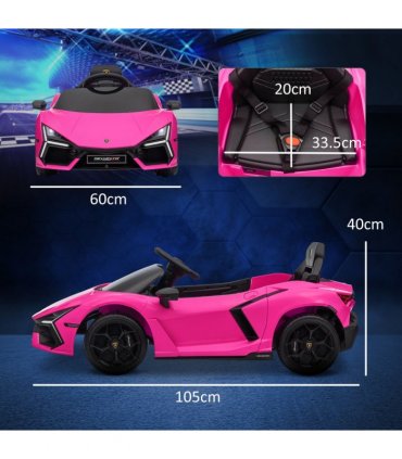 AIYAPLAY Lamborghini Revuelto Licensed Ride On Car, with Suspension, Pink