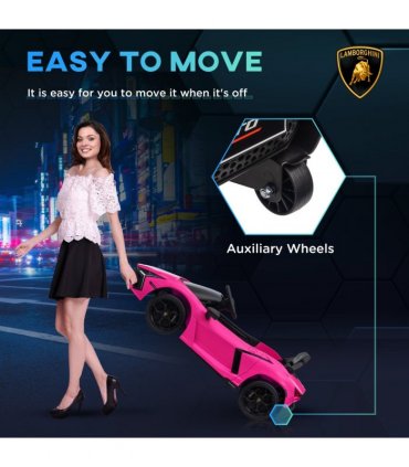 AIYAPLAY Lamborghini Revuelto Licensed Ride On Car, with Suspension, Pink