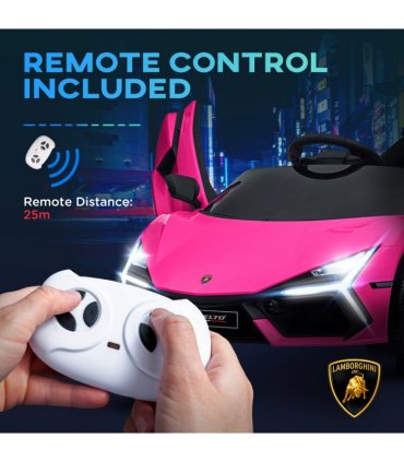 AIYAPLAY Lamborghini Revuelto Licensed Ride On Car, with Suspension, Pink