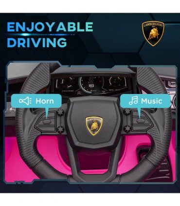 AIYAPLAY Lamborghini Revuelto Licensed Ride On Car, with Suspension, Pink