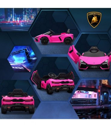 AIYAPLAY Lamborghini Revuelto Licensed Ride On Car, with Suspension, Pink