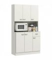 HOMCOM Freestanding Kitchen Cupboard, Storage Cabinet with Doors Cream White
