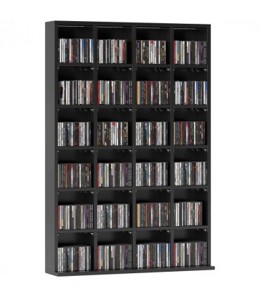 HOMCOM DVD CD Media Storage Rack, Video Display Unit, 89 x 130.5 cm, Black