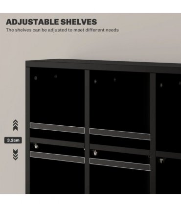 HOMCOM DVD CD Media Storage Rack, Video Display Unit, 89 x 130.5 cm, Black