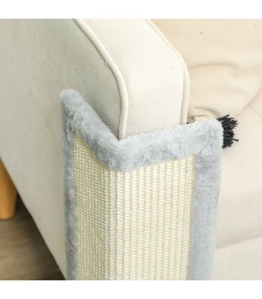PawHut 56cm Corner Cat Scratching Post with Sisal Scratching Pad, Grey