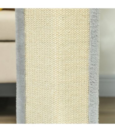 PawHut 56cm Corner Cat Scratching Post with Sisal Scratching Pad, Grey