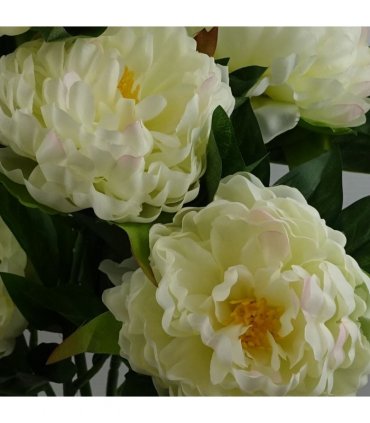 55cm Artificial White Peony Plant