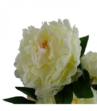 55cm Artificial White Peony Plant