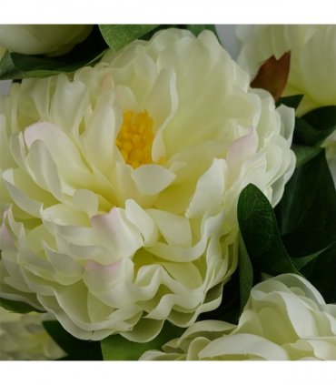 55cm Artificial White Peony Plant