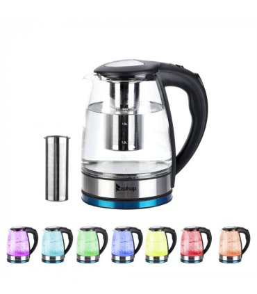 [Same model: 22701299]ZOKOP HD-1861-A 220V 2000W 1.8L Electric Glass Kettle UK Plug