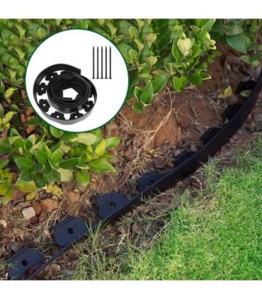 10m lawn border with 30 plastic stakes garden border for paths, driveways, flowers and plants