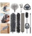 9pcs Extendable Feather Duster Long Telescopic Duster Magic Static Duster Brush