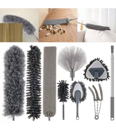 9pcs Extendable Feather Duster Long Telescopic Duster Magic Static Duster Brush