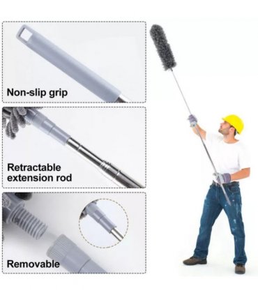 9pcs Extendable Feather Duster Long Telescopic Duster Magic Static Duster Brush