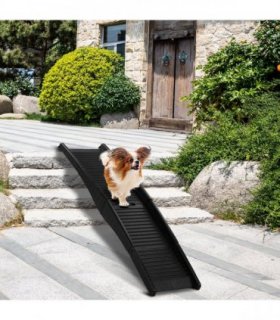 60 inch Nonslip Folding Dog Ramp, Tri-Fold Portable Lightweight Pet Ramp for Cars, Trucks and SUVs
