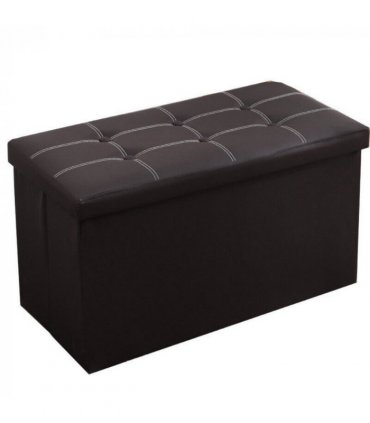 Folding Storage Ottoman Cushion Bench Seat Toy Box 76cm