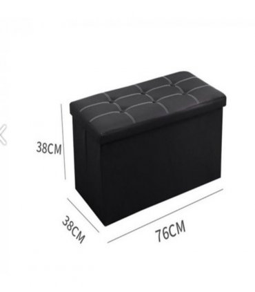 Folding Storage Ottoman Cushion Bench Seat Toy Box 76cm