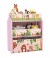 AIYAPLAY Kids Toy Storage Unit with 6 Storage Boxes for Playroom, Pink