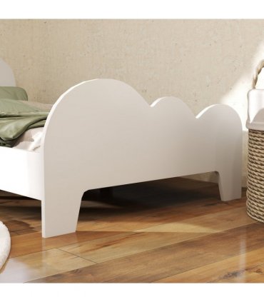 AIYAPLAY Cloud-Themed Toddler Bed with Safety Rails, 143.5 x 74.5 x 56cm