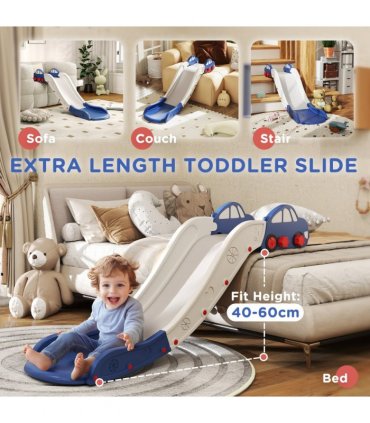 AIYAPLAY Kids Slide for Couch, Bed, Sofa, Easy to Assemble, Blue