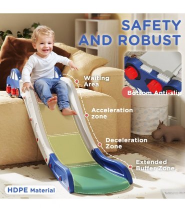 AIYAPLAY Kids Slide for Couch, Bed, Sofa, Easy to Assemble, Blue
