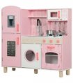 AIYAPLAY Play Kitchen Kids Kitchen Set with Lights and Sounds - Pink